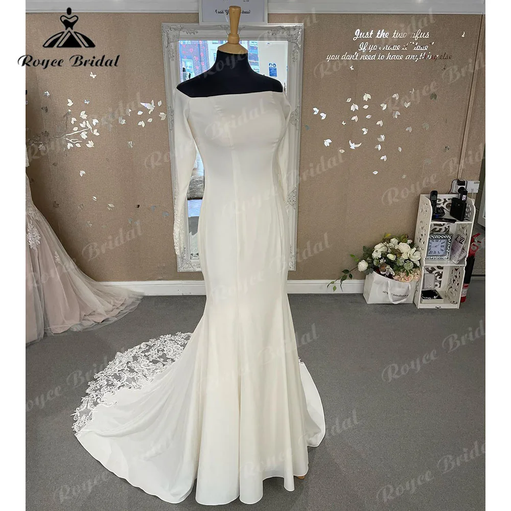 Vintage Long Sleeve Soft Satin Wedding Dress for Women 2024 Lace Train Cut-out Bridal reception Party Gown robe ceremonie femme
Vintage Long Sleeve Soft Satin Wedding Dress for Women 2024 Lace Train Cut-out Bridal reception Party Gown robe ceremonie femme
