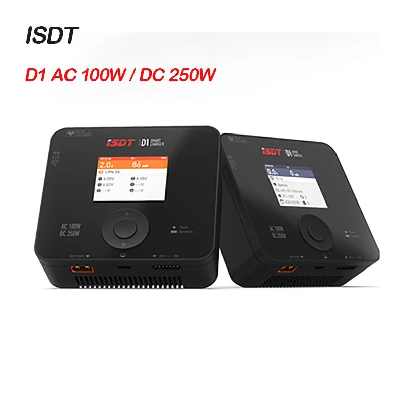 ISDT D1 AC 100W DC 250W 10A Dual Channel Smart Battery Balance Charger LiFe Lilon 1-6S Lipo For RC FPV Drones models Quadcopter
ISDT D1 AC 100W DC 250W 10A Dual Channel Smart Battery Balance Charger LiFe Lilon 1-6S Lipo For RC FPV Drones models Quadcopter