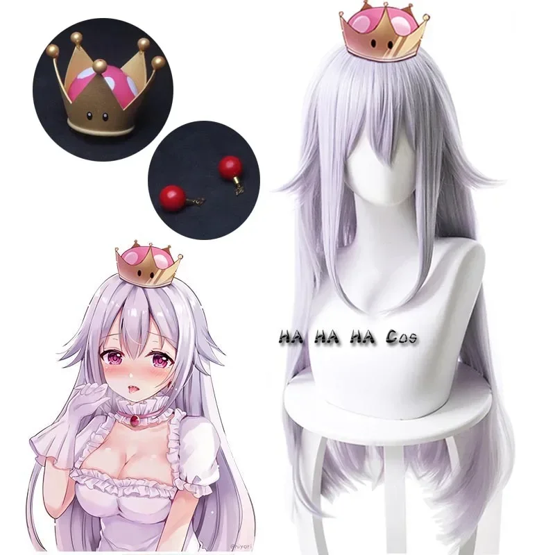 Boosette Cosplay Wig Princess Koopa Light Gray Purple Long Straight Heat Resistant Hair Crown Horns Earrings Halloween Props
Boosette Cosplay Wig Princess Koopa Light Gray Purple Long Straight Heat Resistant Hair Crown Horns Earrings Halloween Props