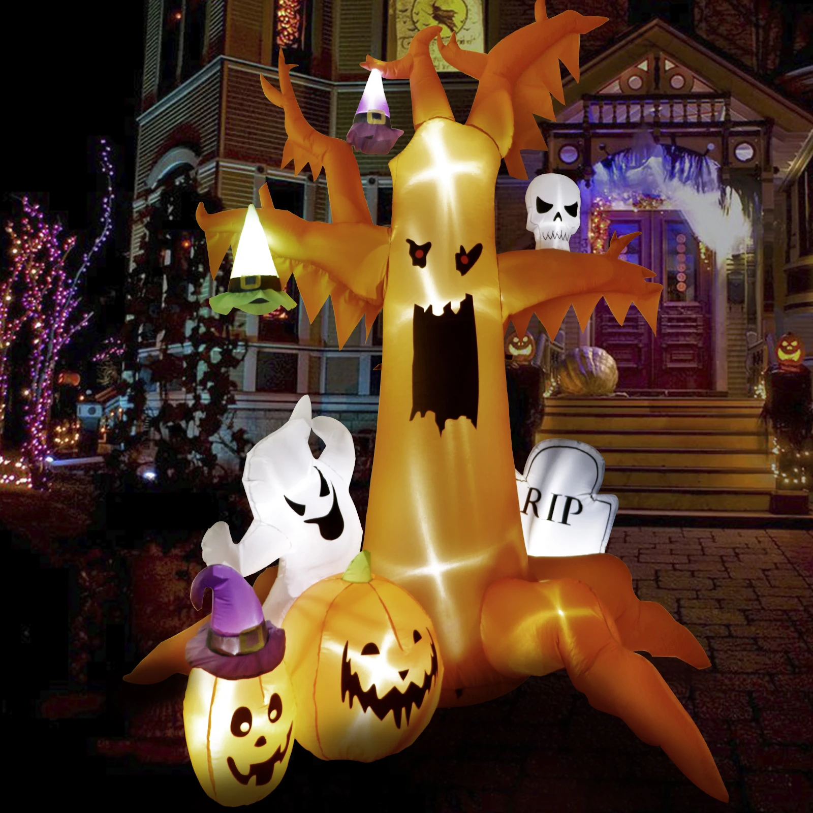 Ourwarm Halloween Inflatable Decoration Led Scary Tree With Ghost Pumpkin Skeleton Outdoor Garden Home Party Decor
Ourwarm Halloween Inflatable Decoration Led Scary Tree With Ghost Pumpkin Skeleton Outdoor Garden Home Party Decor