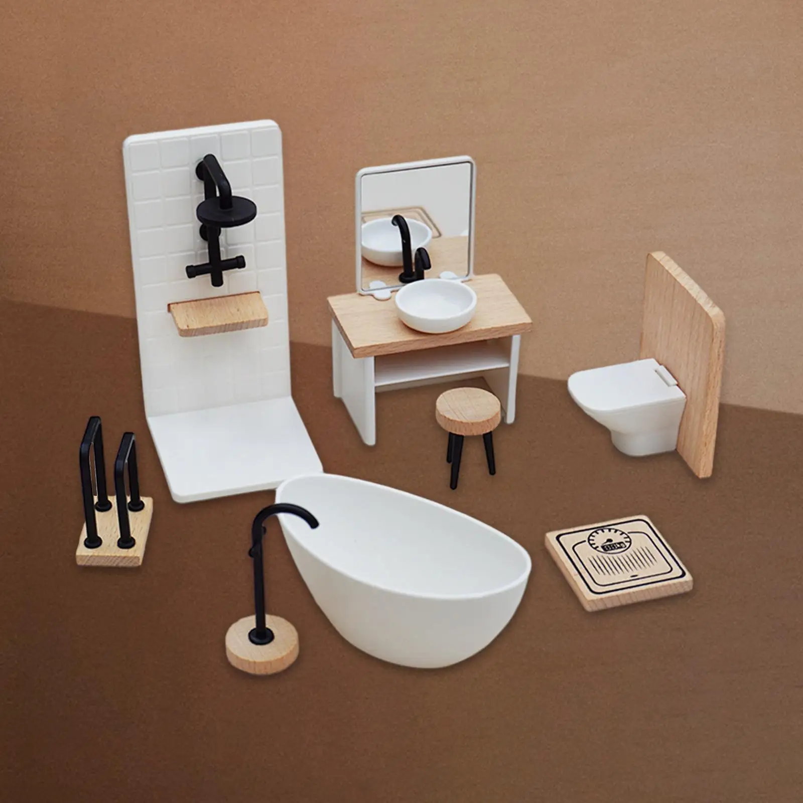 1/12 Dollhouse Miniature Bathroom Set Birthday Gifts Dollhouse Decoration Miniature Bathroom Furniture Valentines Day Gifts 
1/12 Dollhouse Miniature Bathroom Set Birthday Gifts Dollhouse Decoration Miniature Bathroom Furniture Valentines Day Gifts