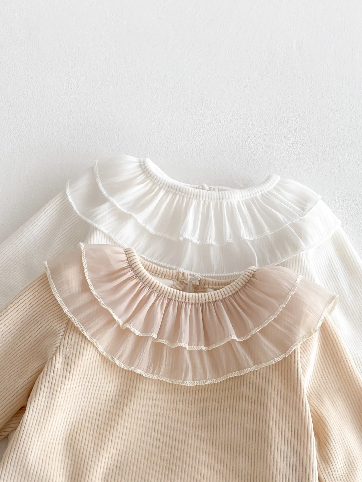 2025 Winter New Baby Girls Ruffle Collar Fleece Tees Infant Solid Bottoming Shirt Toddler Girls Plus Velvet Thick Warm Tops 25 S05791f1160b84b3c8d58cf5648757c3fb