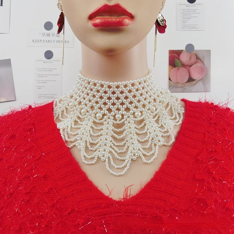 Elegant White Imitation Pearl Choker Necklace Big Round Pearl Wedding Necklace for Women Charm Fashion Jewelry
Elegant White Imitation Pearl Choker Necklace Big Round Pearl Wedding Necklace for Women Charm Fashion Jewelry