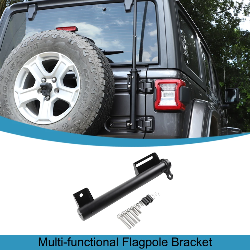 

Car Flagpole Bracket Flag Pole Holder for Jeep Wrangler BJ40 TJ JK JL Gladiator JT 1997-2018 2019 2020 2021 2022 2023 Accessory