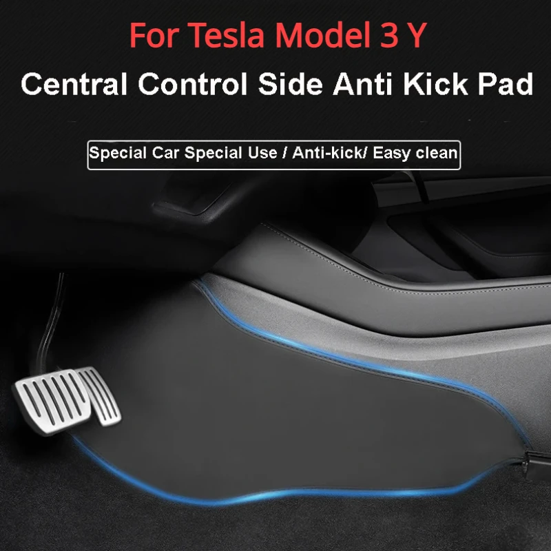 

For Tesla Model 3 Y Anti Kick Pad Central Control Side Defense Pads Rear Door Protective Cover Leather Mat Interior Accessories