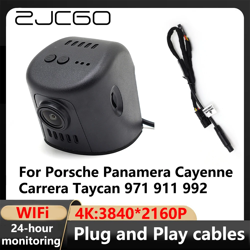 

ZJCGO 4K Wifi 24H 3840*2160 Car DVR Dash Cam Camera Video Recorder for Porsche Panamera Cayenne Carrera Taycan 971 911 992