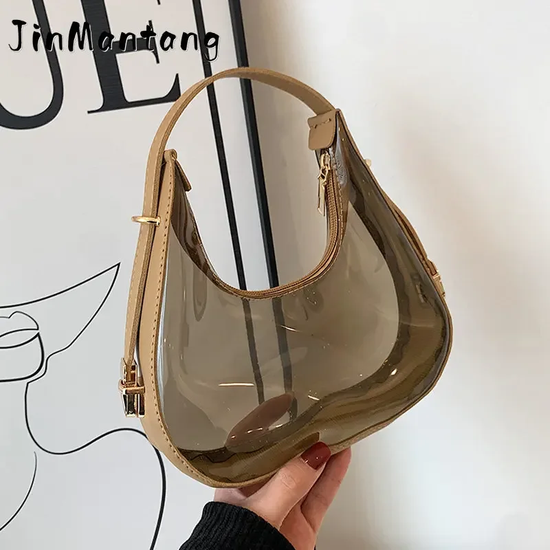 JinMantang 2023 Summer Clear Shoulder Bag Fashion Candy Small Handbags Designer Women Transparent Underarm Bags
JinMantang 2023 Summer Clear Shoulder Bag Fashion Candy Small Handbags Designer Women Transparent Underarm Bags