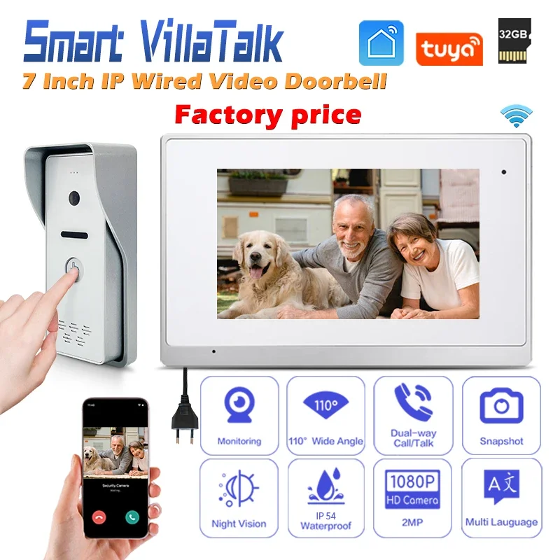 New Design Snapshot photo vistor call TCP/IP protocal Smart life app leave messges poe video phone door system wired doorbell
New Design Snapshot photo vistor call TCP/IP protocal Smart life app leave messges poe video phone door system wired doorbell