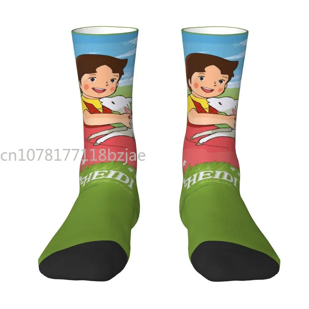 

Heidi The Girl Of The Alps Accessories Socks Cozy Funny Skateboard Middle Tube Socks Comfortable for Men's Birthday Gifts Idea