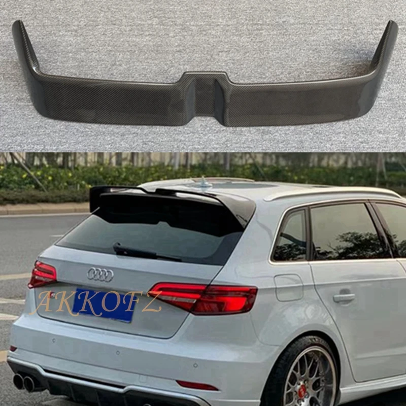 

For Audi S3/A3 Sline/A3 Hatchback 2014 -2018 Car External Parts Carbon Fiber Rear Roof Spoiler Wing Lip