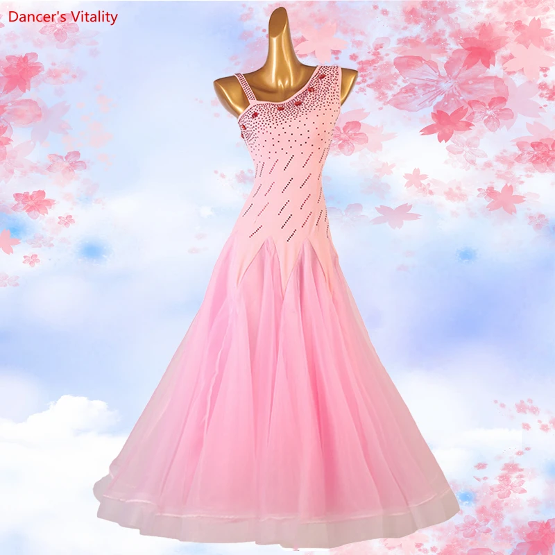Modern Dance Dress for Women Cusomzied National Standard Dance Clolthes Ballroom Performance Competition Dress Waltz Outfit
Modern Dance Dress for Women Cusomzied National Standard Dance Clolthes Ballroom Performance Competition Dress Waltz Outfit
