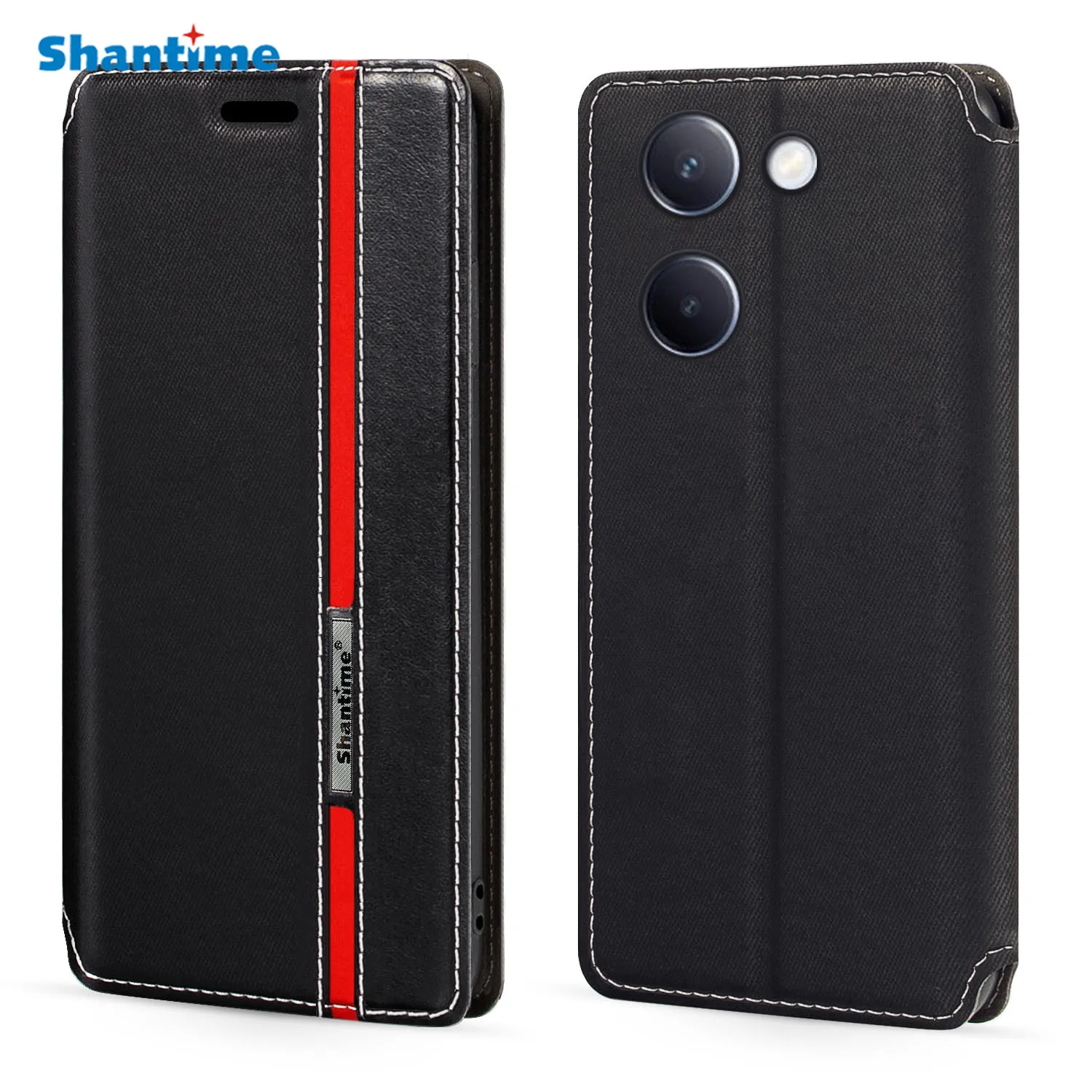 

For Vivo Y100 5G V2313A China Case Fashion Multicolor Magnetic Closure Leather Flip Case Cover with Card Holder 6.78 inches