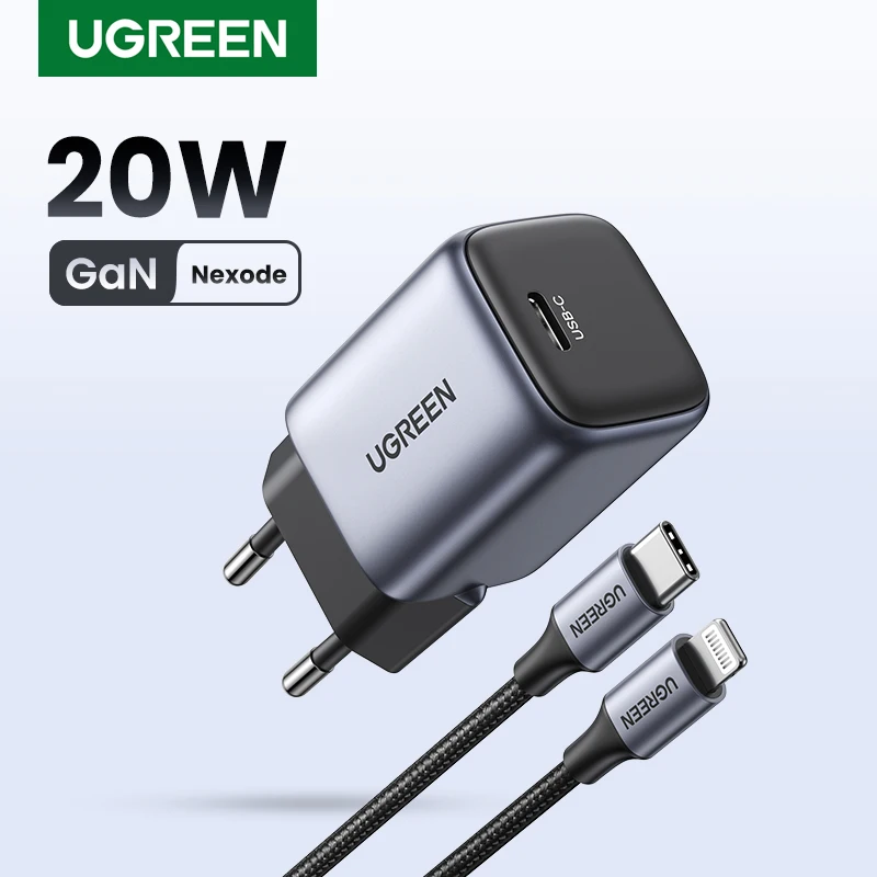 

UGREEN 20W 30W GaN Charger PD Fast USB Type C Charger USB C PD3.0 QC3.0 Quick Charging For iPhone 15 14 13 Mobile Phone Charger