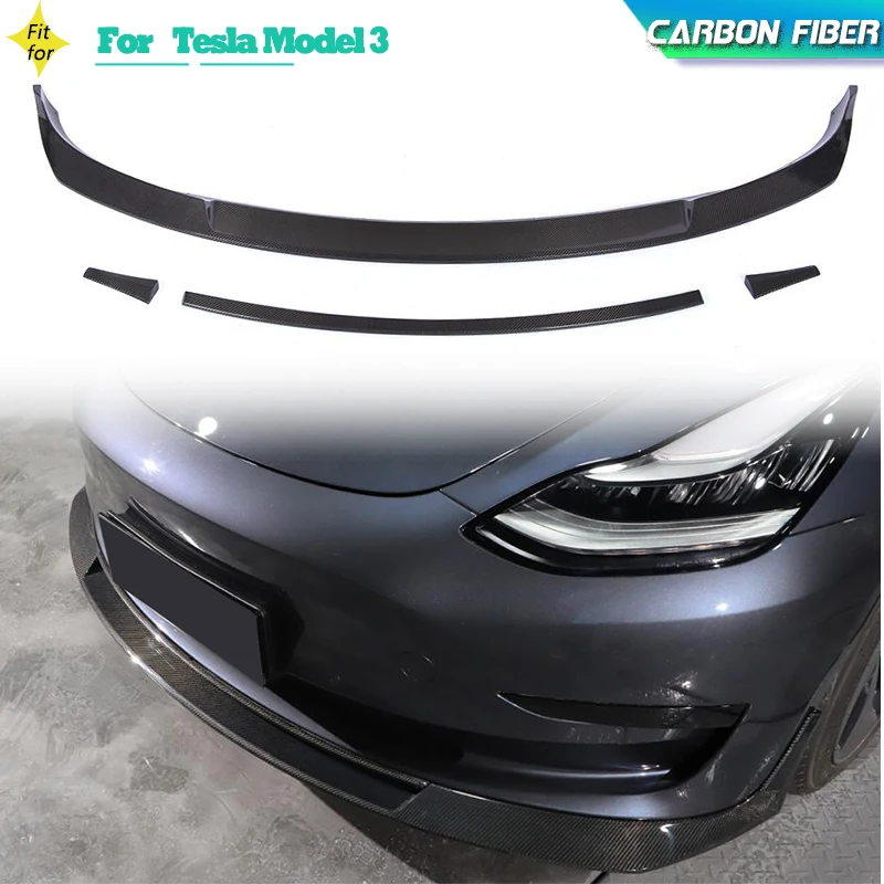 Carbon Fiber Front Bumper Lip Spoiler Splitters For Tesla Model 3 Sedan 4-Door 2017-2019 Car Front Bumper Lip Chin Protector
Carbon Fiber Front Bumper Lip Spoiler Splitters For Tesla Model 3 Sedan 4-Door 2017-2019 Car Front Bumper Lip Chin Protector