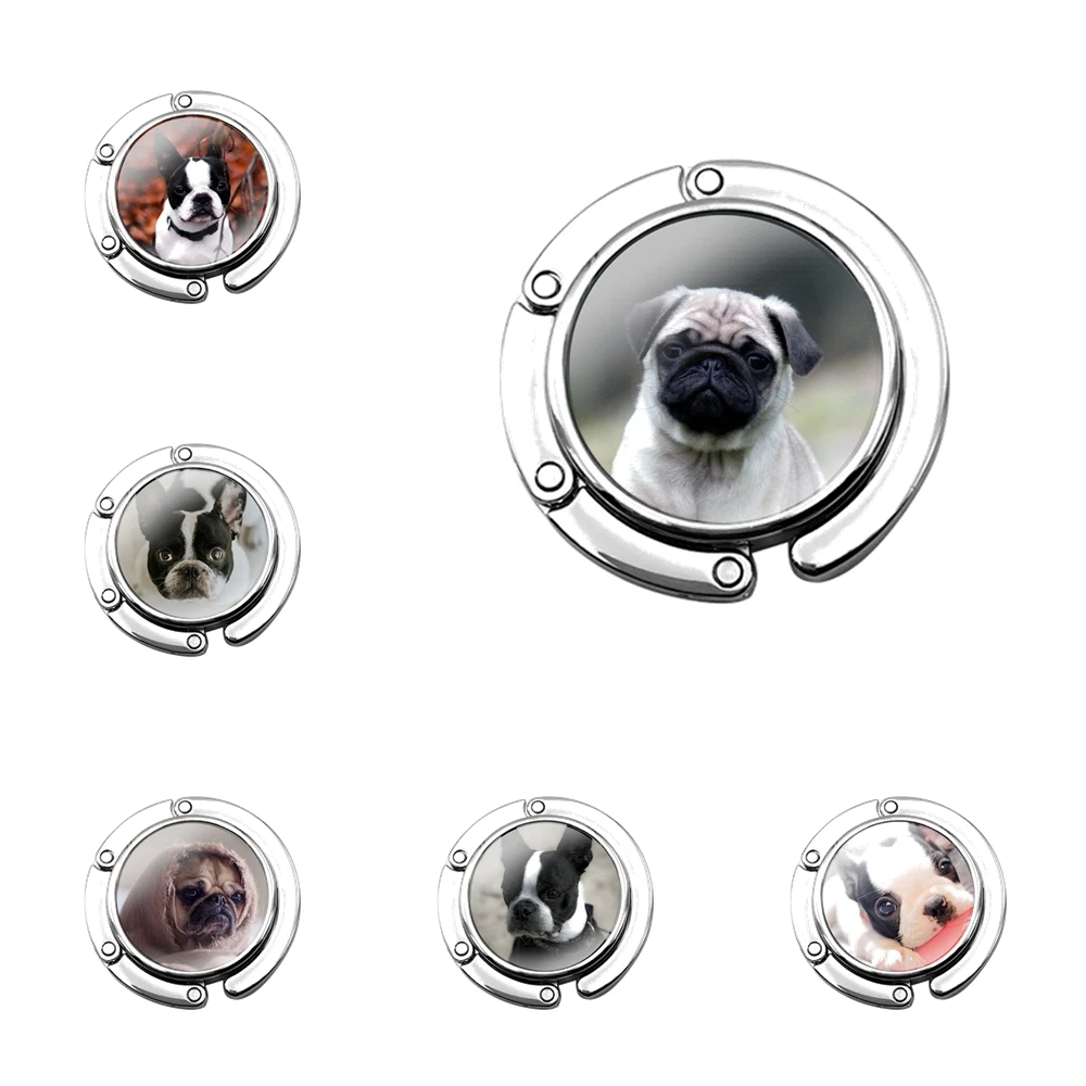 Creative Cute Boston Terrier Puppies Pug Bulldog Foldable Purse Hook for Women's Table Handbag Storage Folding Decor Table Hook
Creative Cute Boston Terrier Puppies Pug Bulldog Foldable Purse Hook for Women's Table Handbag Storage Folding Decor Table Hook
