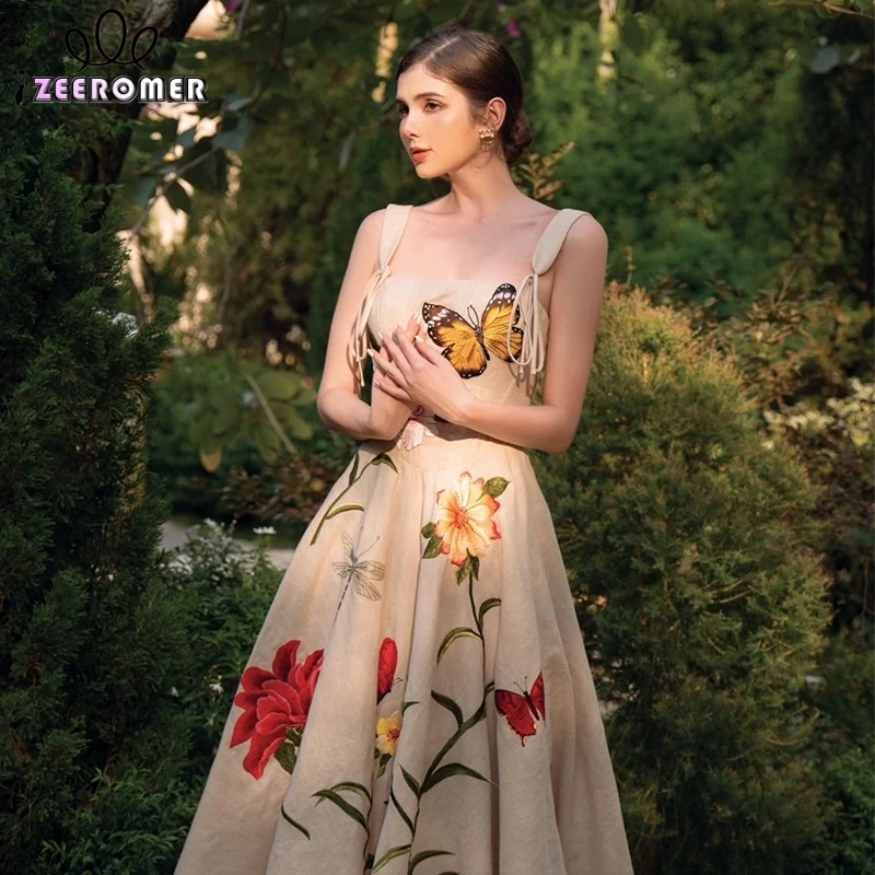 ZEEROMER 2023 Summer Fashion 3D Butterfly Flower Print Runway Dress Women Sexy Spaghetti Strap Sleeveless Slim Midi Party Dress
ZEEROMER 2023 Summer Fashion 3D Butterfly Flower Print Runway Dress Women Sexy Spaghetti Strap Sleeveless Slim Midi Party Dress