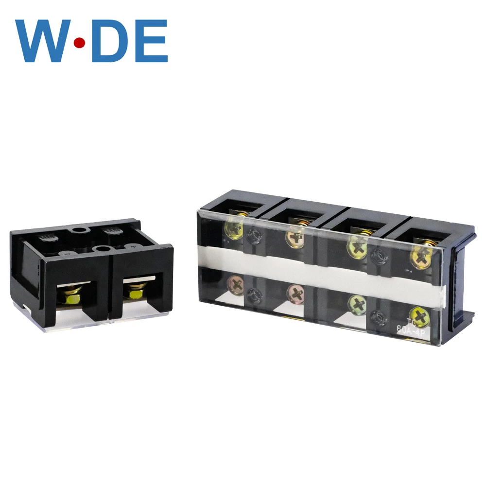 

1Piece TC High Current Barrier Screw Terminal Block TC60 Series Wire Connector 600V 60A 602/3/4/5 Positions Connector