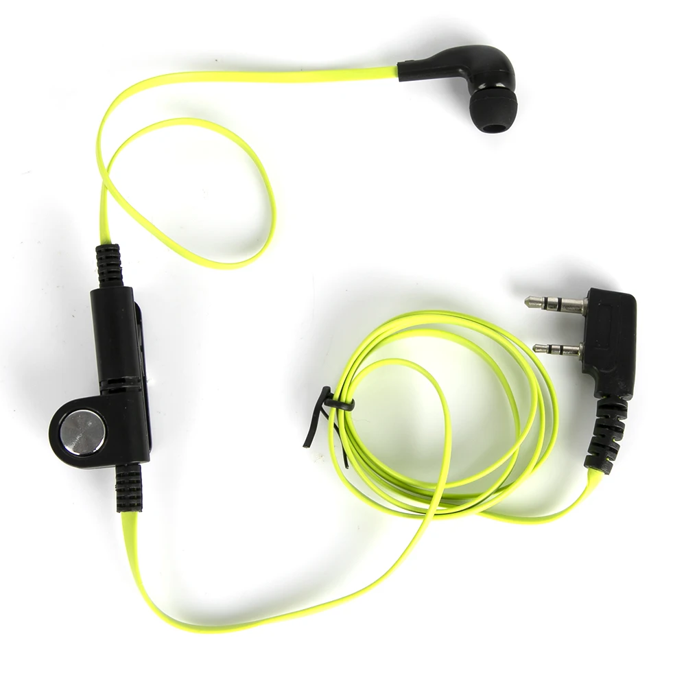 

Green Fashion Noodle style earbud headphone K plug for KENWOOD Baofeng BF888s UV5R UV82 Wouxun TYT Puxing etc walkie talkie
