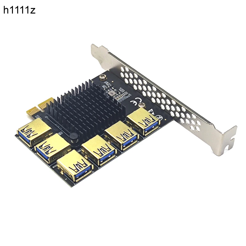 

PCIE Riser Gold PCIE PCI-E Riser Card 1 to 4 USB 3.0 Multiplier Hub X16 PCI Express 1X 16X Adapter For Bitcoin ETH Mining Miner