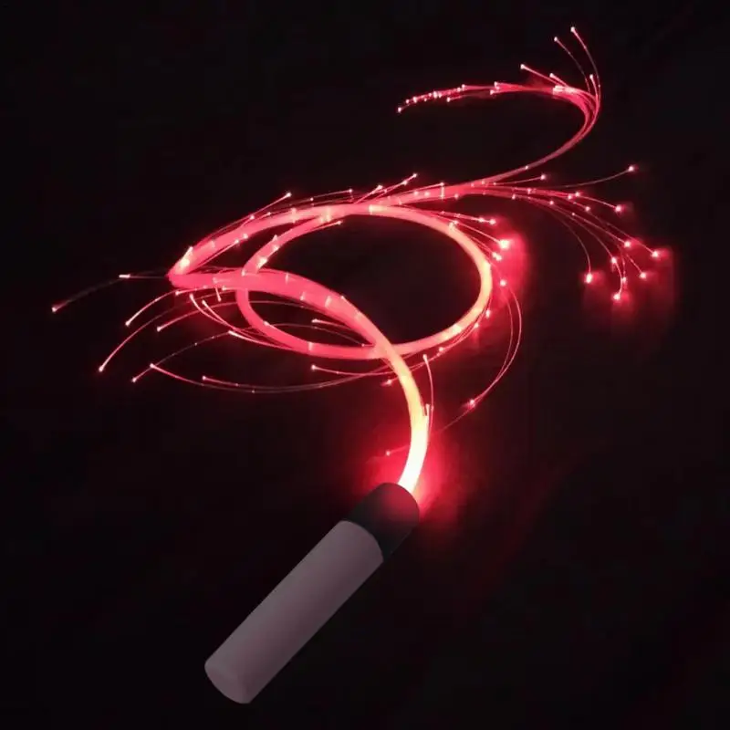 

LED Whips LED Light Up Swivel Dancing Fiber Optic Whips Reusable Battery Powered Fiber Optic Whip Glowing Whips With 4 Variable