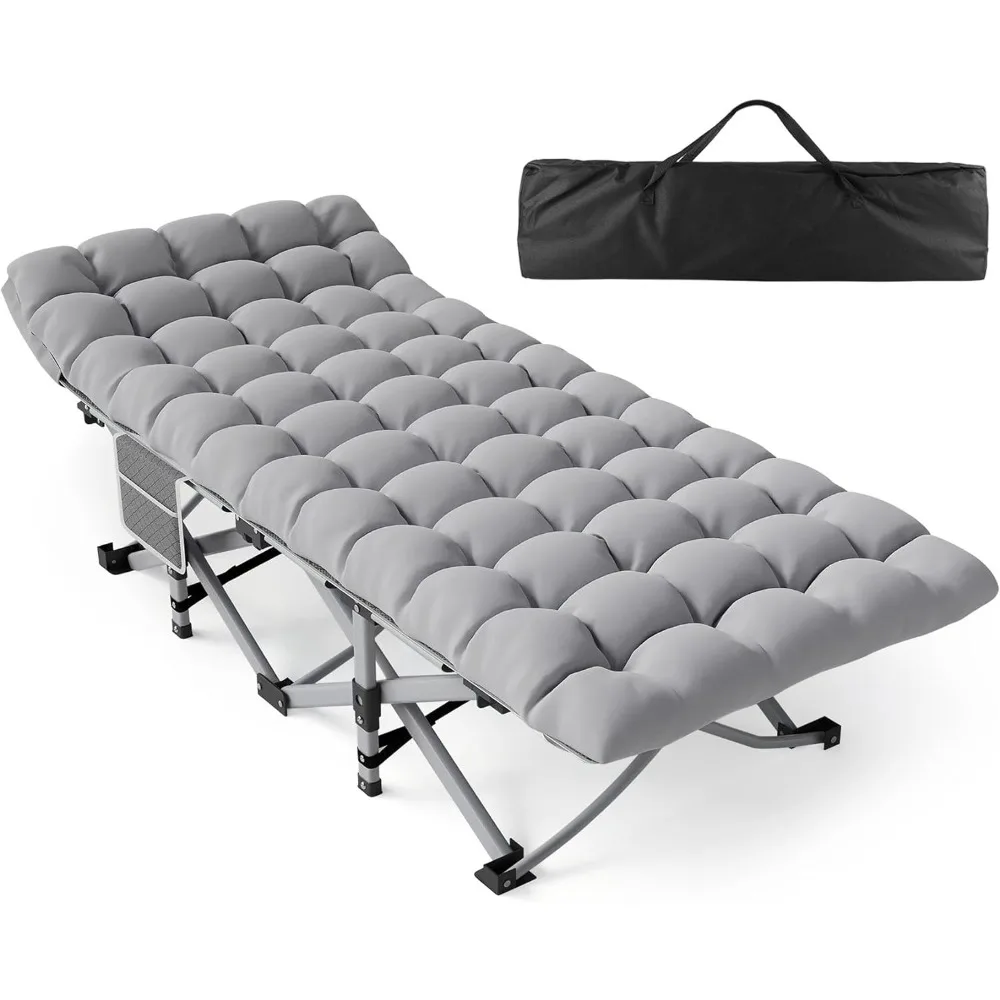 Folding Camping Cot for Adults Portable Outdoor Bed Heavy Duty Sleeping Cots for Camp with Pillow and Carry Bag
Folding Camping Cot for Adults Portable Outdoor Bed Heavy Duty Sleeping Cots for Camp with Pillow and Carry Bag