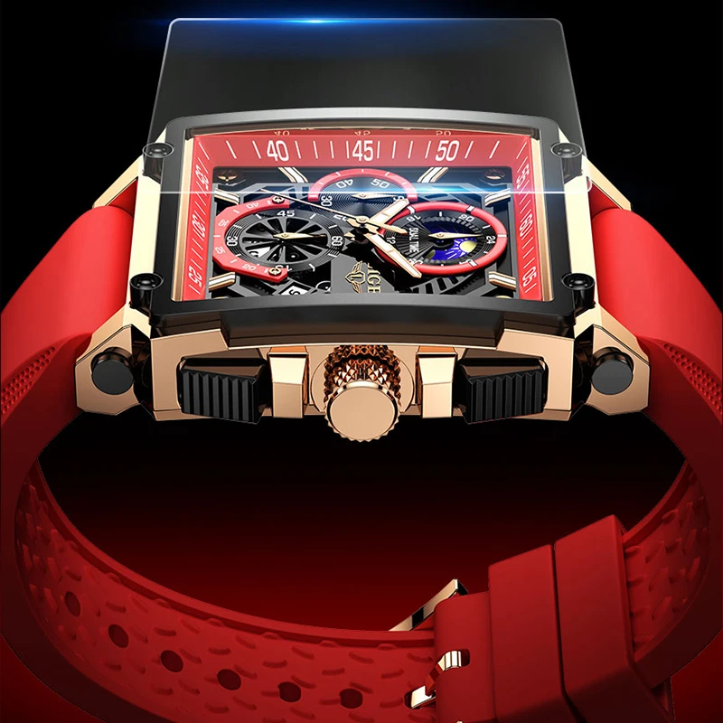 

Relogio Masculino LIGE Men Watch Foxbox Brand Luxury Waterproof Quartz Wristwatch For Men Date Sport Silicone Clock Male Watches