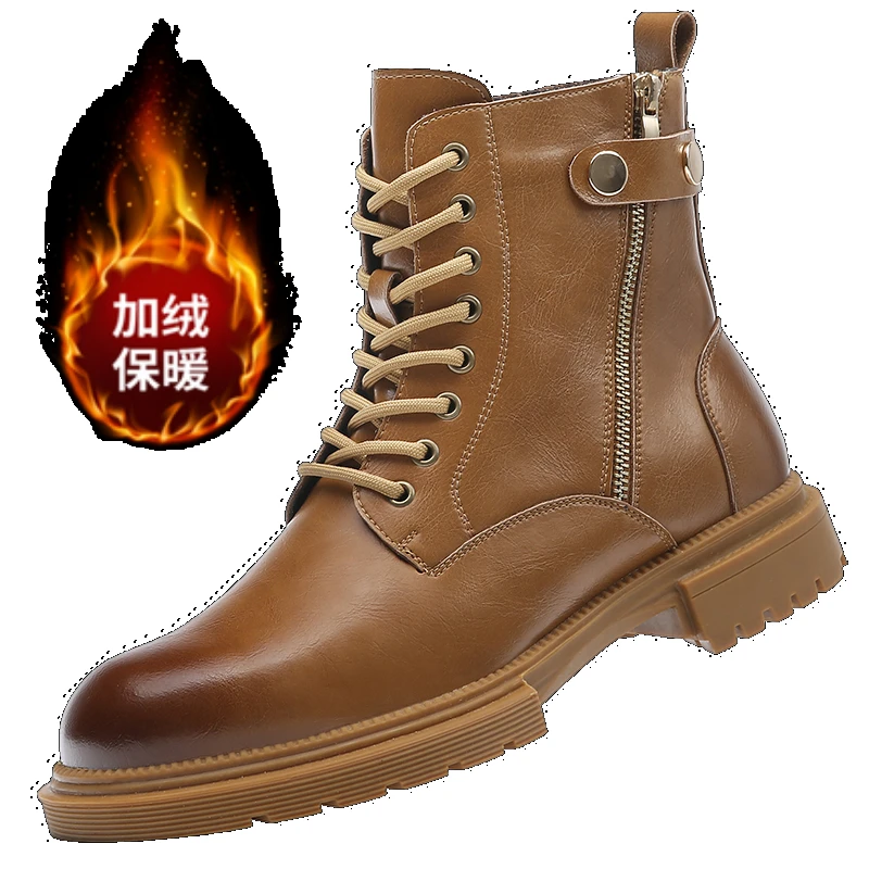 British Style Retro Winter Men Platform Heel Boot Luxury Brand Leather Thick Sole High Top Boot Fashion Lace Up Motorcycle Boots
British Style Retro Winter Men Platform Heel Boot Luxury Brand Leather Thick Sole High Top Boot Fashion Lace Up Motorcycle Boots