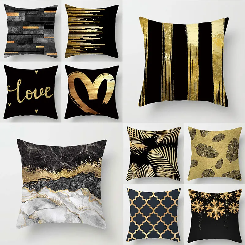 Black Gold Printing Pillowcases Peach Skin Pillow Case For Home Modern Car Backrest Cover Multifunctional Sofa Decor Soft
Black Gold Printing Pillowcases Peach Skin Pillow Case For Home Modern Car Backrest Cover Multifunctional Sofa Decor Soft