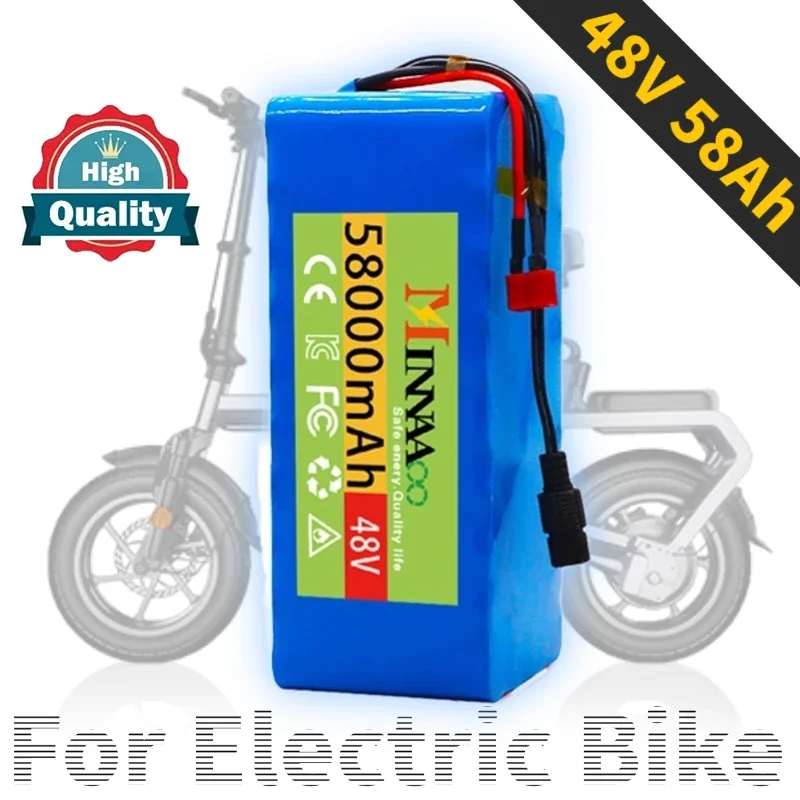 48V 99999mAh 1000w 13S3P XT60 101Ah Li-ion Battery for 54.6V Scooter Electric Bike with BMS Charger
48V 99999mAh 1000w 13S3P XT60 101Ah Li-ion Battery for 54.6V Scooter Electric Bike with BMS Charger