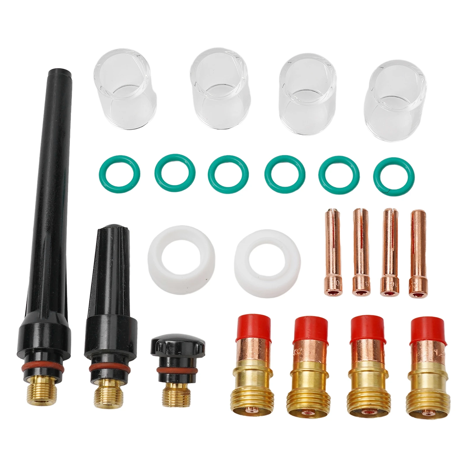 23Pcs TIG Welding Stubby Gas Lens Cups Kit For WP-17 WP-18 WP-26 Welding Torches Soldering Equipment Tool Accessories
23Pcs TIG Welding Stubby Gas Lens Cups Kit For WP-17 WP-18 WP-26 Welding Torches Soldering Equipment Tool Accessories