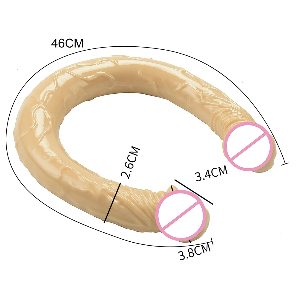 Double Dildo Flexible Soft Cock G-spot Toys Anal Plug Sex Toys for Women Gay Lesbian Vagina Double Ended Dong Artificial Penis Double Dildo Flexible Soft Cock G-spot Toys Anal Plug Sex Toys for Women Gay Lesbian Vagina Double Ended Dong Artificial Penis