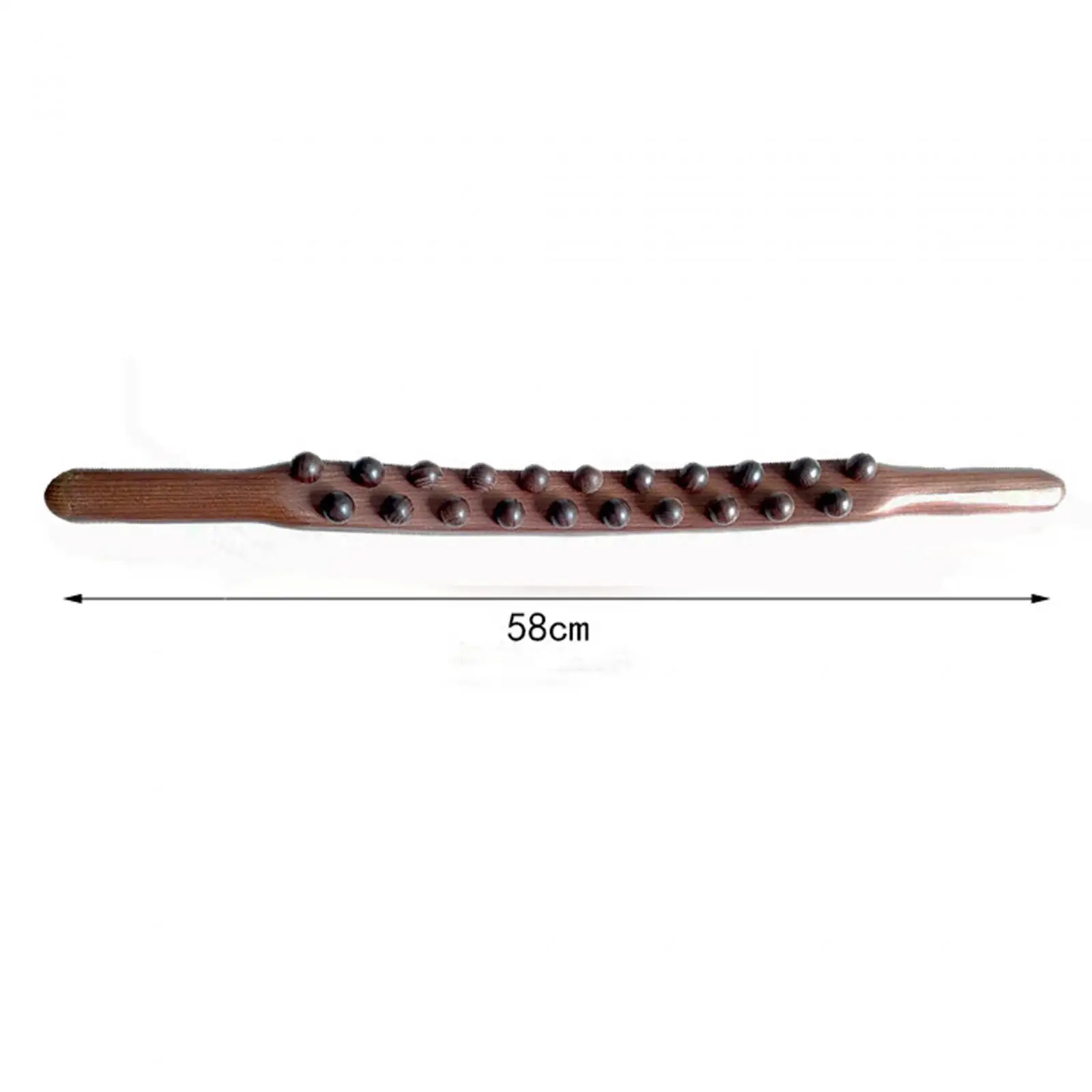

Wood Guasha Scraping Rod Massage Tool Length 58cm Massage and Relaxing 21 Beads Point for Legs