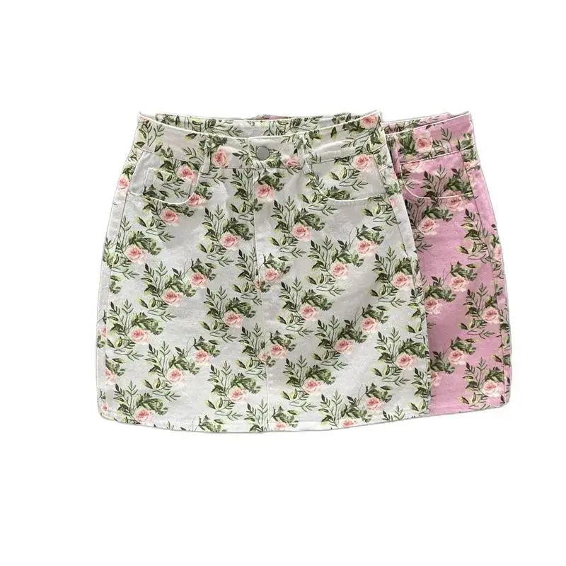 Flowers One Step Skirt Fashion High Waist Cowboy Skirt Women's Summer Wild Thin Green Printing A Word Short Skirt Hip Wrap Skirt
Flowers One Step Skirt Fashion High Waist Cowboy Skirt Women's Summer Wild Thin Green Printing A Word Short Skirt Hip Wrap Skirt