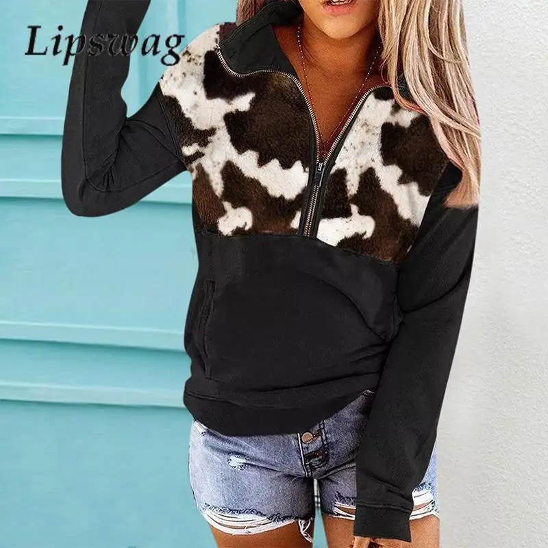 Autumn Loose Long Sleeve Printed Spliced Sweatshirt Women's Elegant Lapel Office Versatile Pullover Casual Pocket Commuter Top
Autumn Loose Long Sleeve Printed Spliced Sweatshirt Women's Elegant Lapel Office Versatile Pullover Casual Pocket Commuter Top