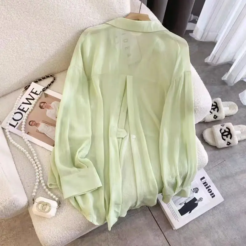 Women Summer Sun-proof Cardigan Through Fashion Sunscreen Thin Perspective Long Sleeve Blouse Chiffon Blouse Female Coat R33
Women Summer Sun-proof Cardigan Through Fashion Sunscreen Thin Perspective Long Sleeve Blouse Chiffon Blouse Female Coat R33