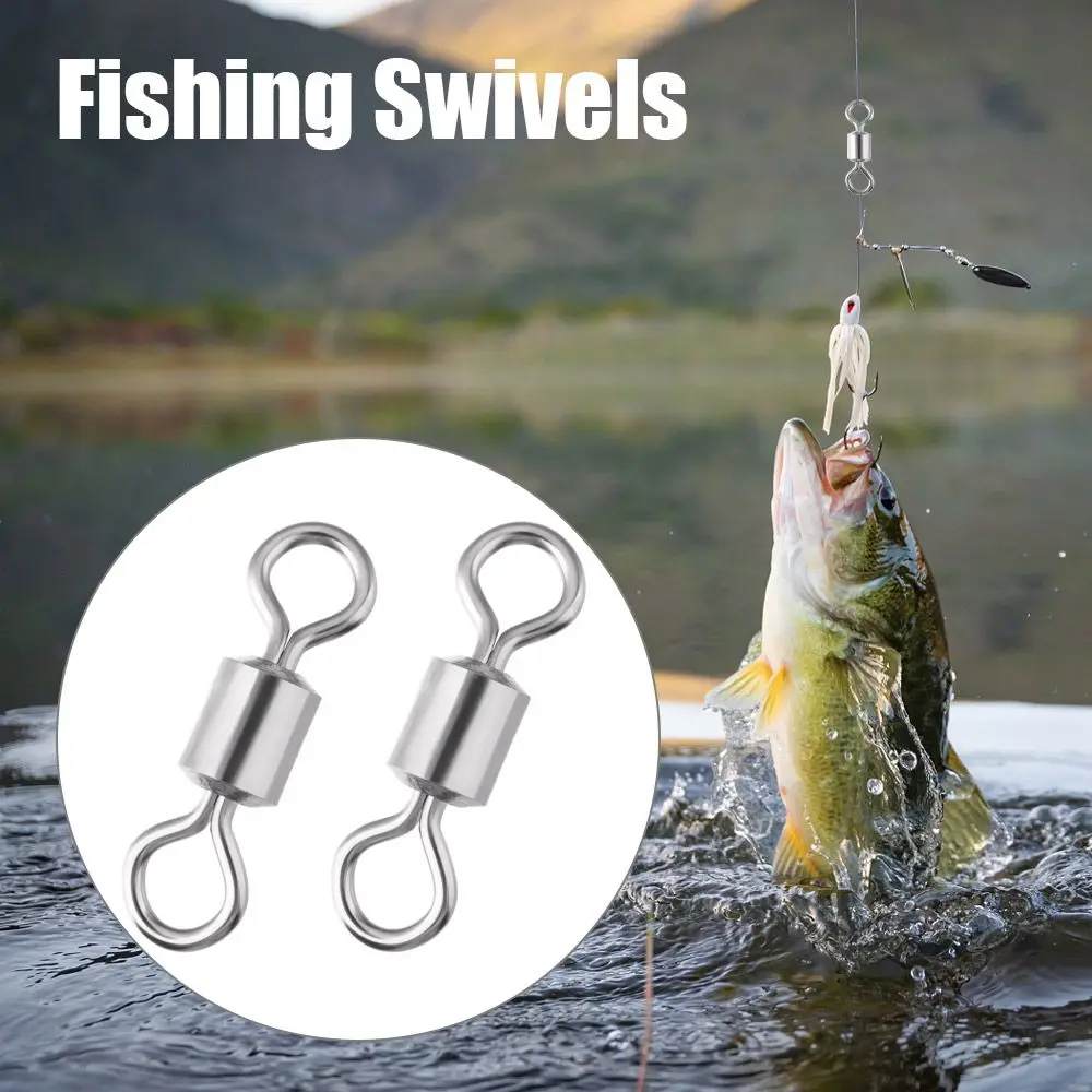 

Fishing Tackle Accessories Bearing Barrel Rolling Swivels Solid Ring Fishing Rolling Swivel Connector Fishing Connector