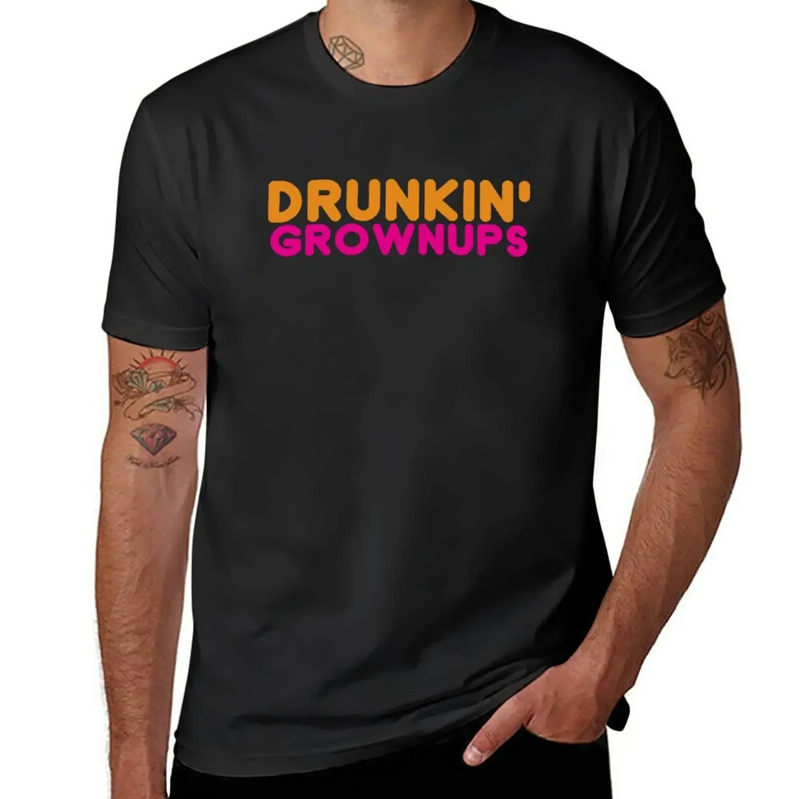 

Drunkin Grownups Mens Womens Hoodie / T-Shirt oversized blacks tshirts for men