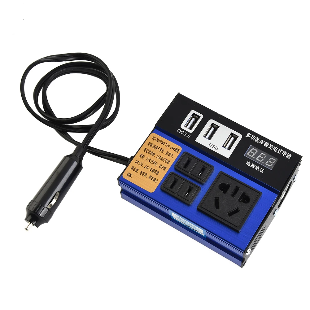 ABS Car Power Inverter Car Inverter 4 Ports Black Car Universal Car Vehicle Power Inverter DC12V 24V To DC110V/220V For Car
ABS Car Power Inverter Car Inverter 4 Ports Black Car Universal Car Vehicle Power Inverter DC12V 24V To DC110V/220V For Car