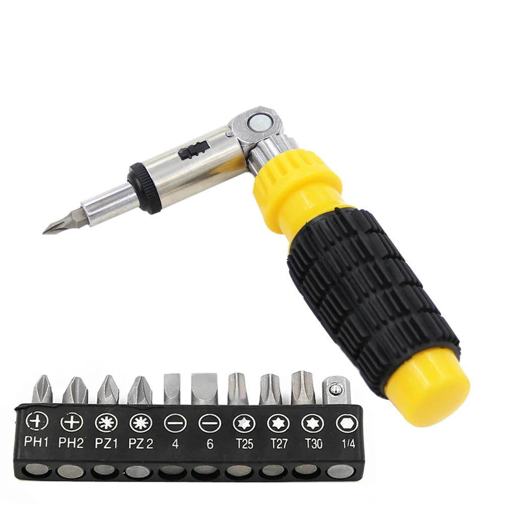 1SET Ratchet Screwdriver With Screwdriver Bits Reversible Ratchet 1/4 Inch Hex Left Right Rotating Ratchet Screwdriver Adapter
1SET Ratchet Screwdriver With Screwdriver Bits Reversible Ratchet 1/4 Inch Hex Left Right Rotating Ratchet Screwdriver Adapter