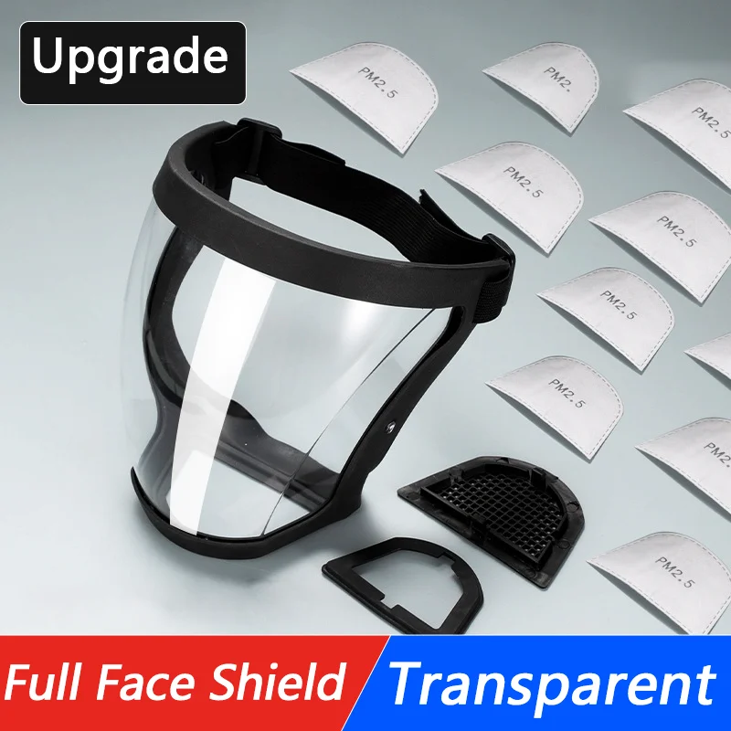 Transparent Full Face Shield Super Protective Mask Facial Anti-fog Head Cover Work Protection Glasses Security Mask
Transparent Full Face Shield Super Protective Mask Facial Anti-fog Head Cover Work Protection Glasses Security Mask