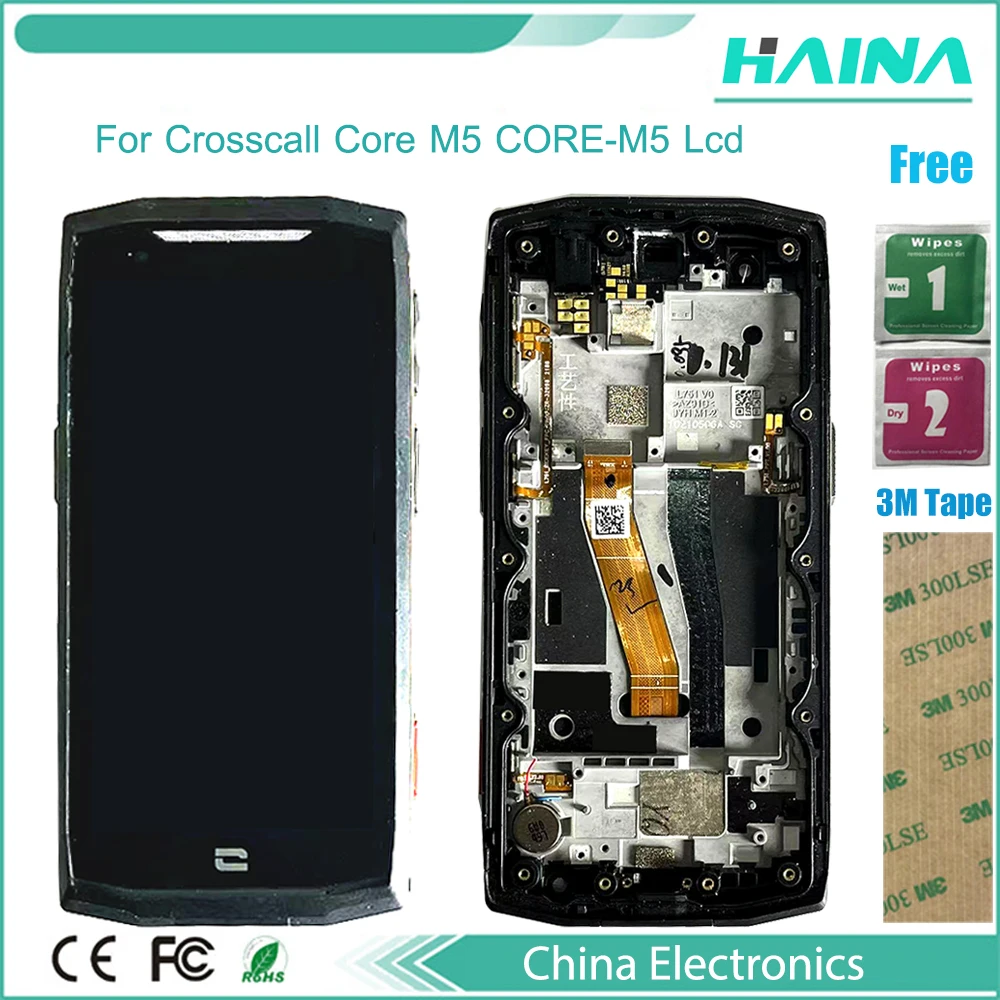 Frame For Crosscall Core M5 LCD Display And Touch Screen Digitizer Assembly Replacement Mobile Phone Accessories With Tools
Frame For Crosscall Core M5 LCD Display And Touch Screen Digitizer Assembly Replacement Mobile Phone Accessories With Tools