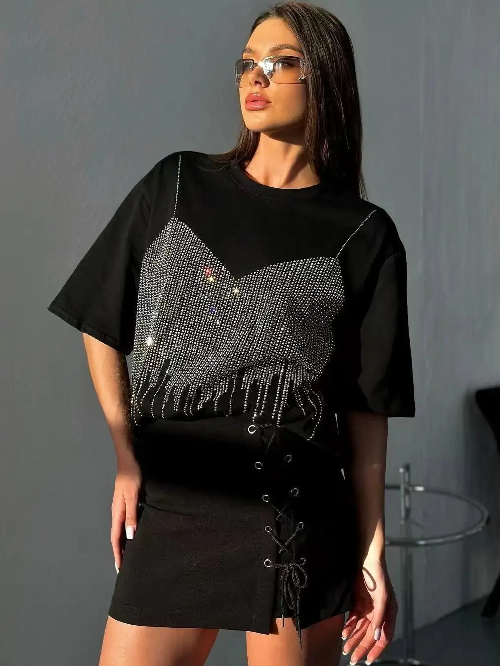 Cotton Loose Harajuku BF Loose Diamond Tee T Shirt Women Casual Solid Printed Tops Over Size Short Sleeve Female
Cotton Loose Harajuku BF Loose Diamond Tee T Shirt Women Casual Solid Printed Tops Over Size Short Sleeve Female