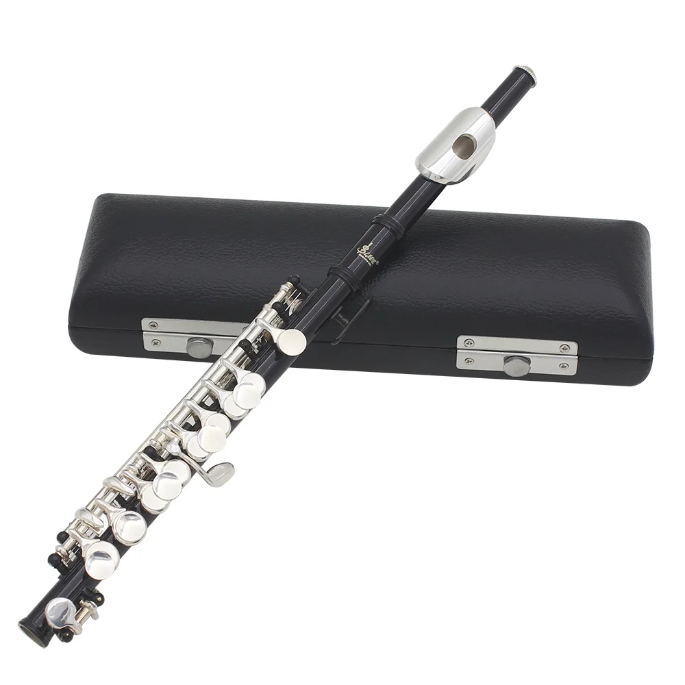 

Flute C Key Half Size Silver Plated Key Nickel Brass Piccolo with Padded Case