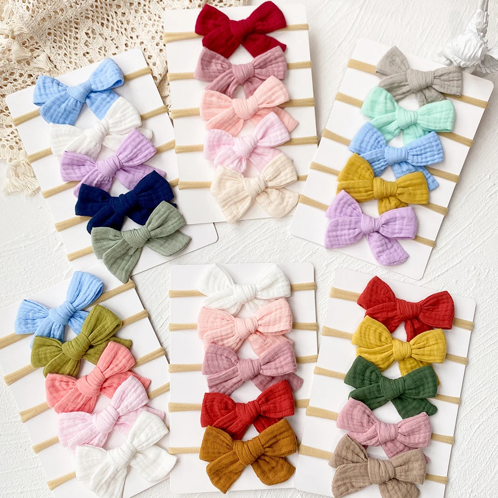 5Pcs/Set Cotton Baby Bows Headband Elastic Nylon Band for Girls Children Hairbands Cute Hair Accessories Newborn Kids Headwear
5Pcs/Set Cotton Baby Bows Headband Elastic Nylon Band for Girls Children Hairbands Cute Hair Accessories Newborn Kids Headwear