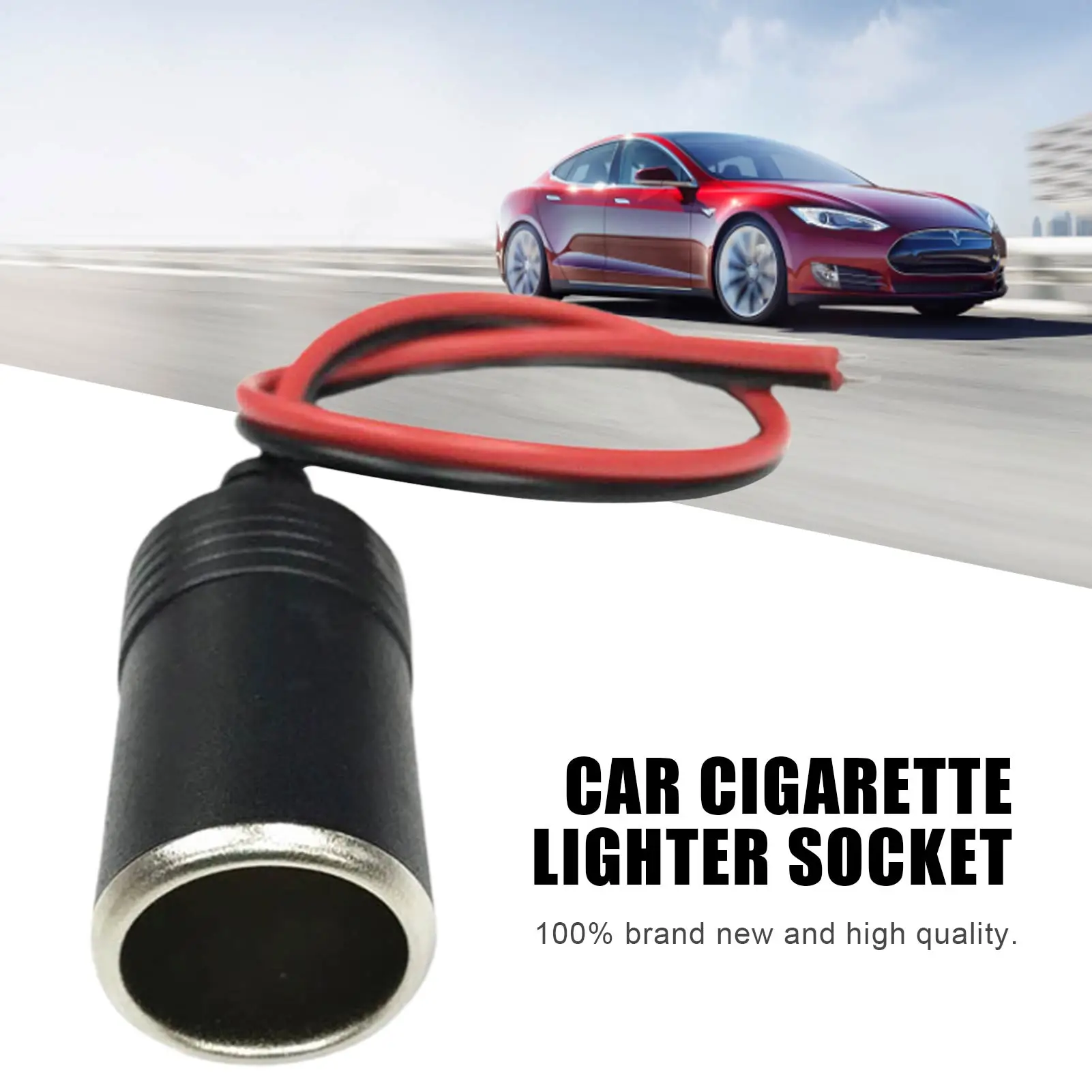 

Cigarettes Lighter Socket - 120W Heavy Duty 10A Fuse 12V/24V 18AWG Cord - Eyelet Terminal to Female Battery Boost Cable