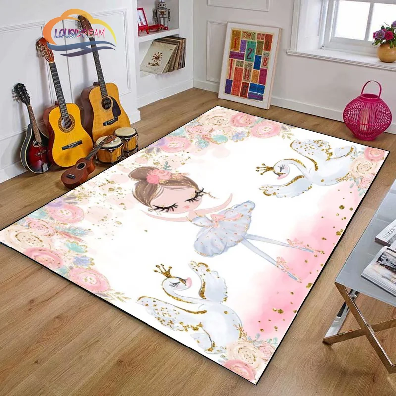 Cute Cartoon Ballerina Girl Carpet Ballet Dancer Rug Children Living Room Bedroom Children's Decor Pink Area Rugs
Cute Cartoon Ballerina Girl Carpet Ballet Dancer Rug Children Living Room Bedroom Children's Decor Pink Area Rugs