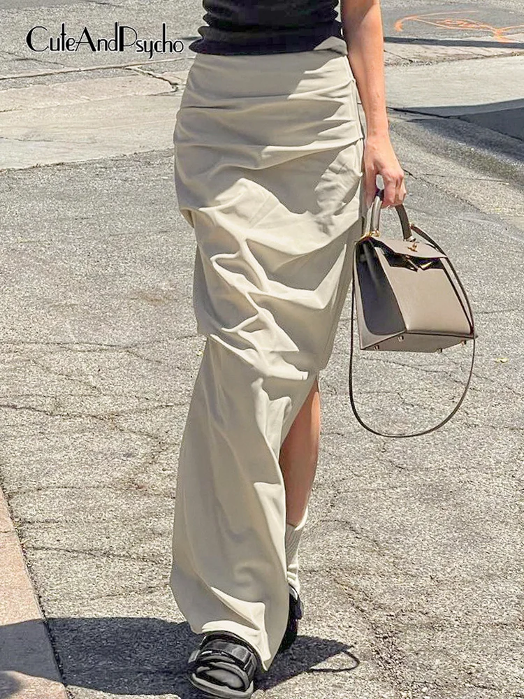 Cuteandpsycho Vintage Fold Chic Long Skirts High Waist Solid Fashion Y2K Straighht Clothing Summer Slits Retro Aesthetic Skirts
Cuteandpsycho Vintage Fold Chic Long Skirts High Waist Solid Fashion Y2K Straighht Clothing Summer Slits Retro Aesthetic Skirts