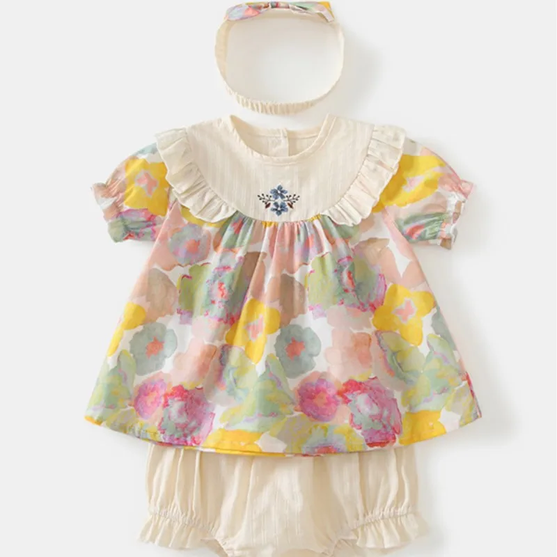 Summer 2024 Korean Newborn Girls 2PCS Short Sleeve Lapel Print Fashion Lightwieght Baby Girls Pullover Loose Infant Girls Pants
Summer 2024 Korean Newborn Girls 2PCS Short Sleeve Lapel Print Fashion Lightwieght Baby Girls Pullover Loose Infant Girls Pants