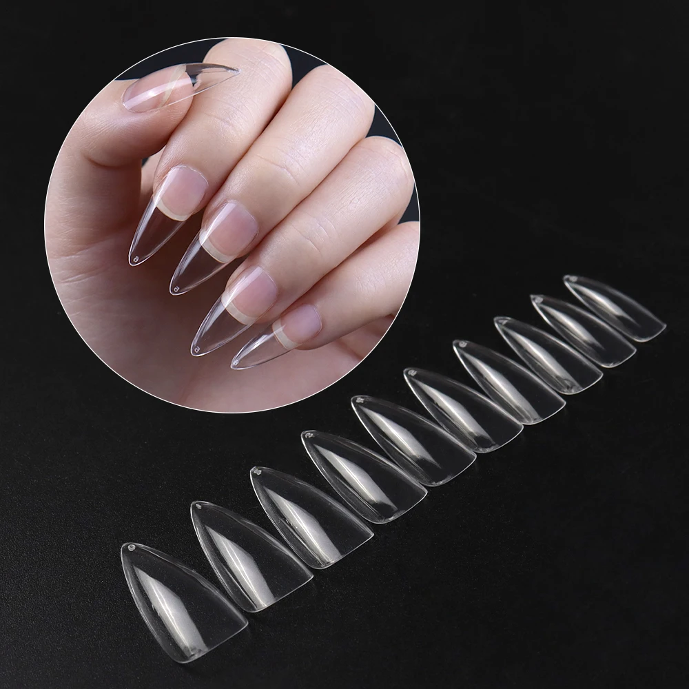 240pcs/bag Clear Full Cover Medium Stiletto Nail Tips Soft Traceless Drop Shape Press On Nails DIY Home Parts Manicure Capsules
240pcs/bag Clear Full Cover Medium Stiletto Nail Tips Soft Traceless Drop Shape Press On Nails DIY Home Parts Manicure Capsules
