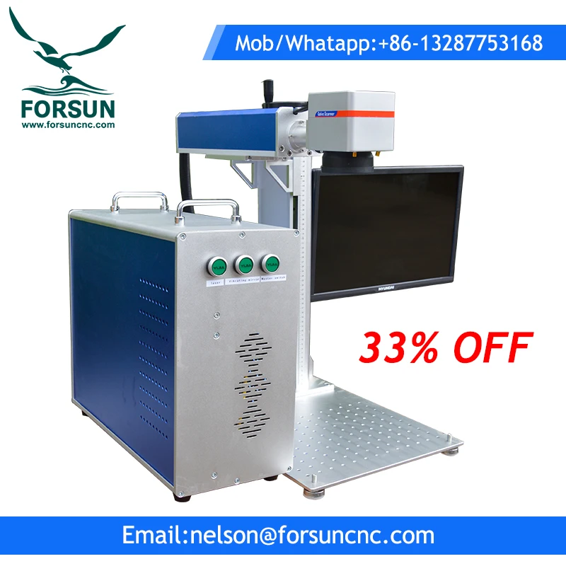 

30% discount! factory agent 20w 30w 50w 100w raycus fiber laser marker and co2 galvo laser marking machine with JPT laser source